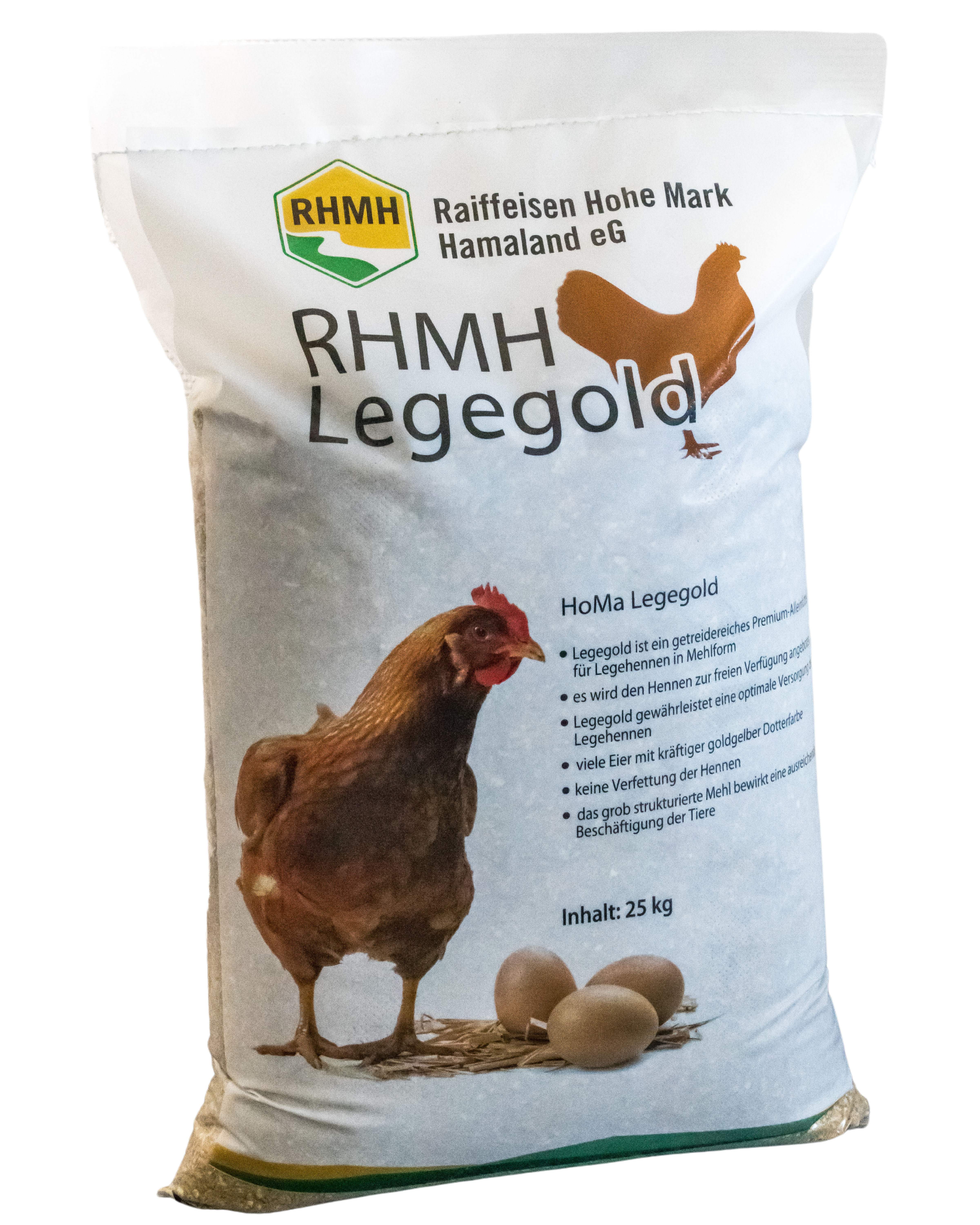 RHMH Legegold, Premium-Alleinhühnerfutter, Legemehl 25 kg