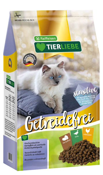 Raiffeisen TIERLIEBE Katze sensitive, getreidefrei