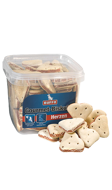 BUFFO Gourmet-Biskuits Herzen 450 g