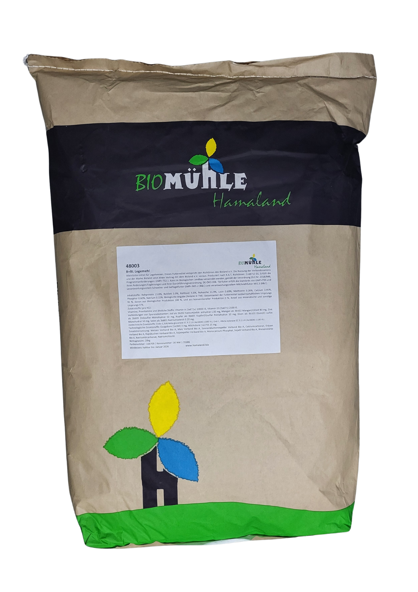 Bio Legemehl 20 kg - neues Design