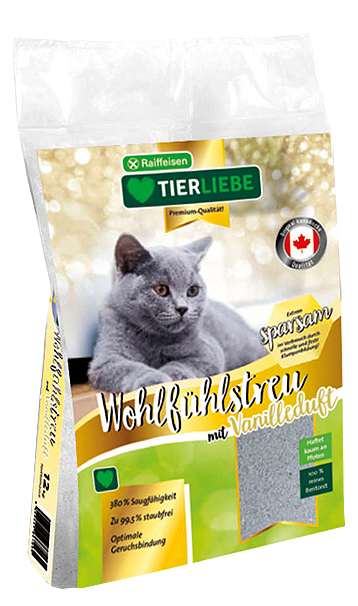Raiffeisen TIERLIEBE Wohlfühlstreu mit Vanille-Duft 12 kg
