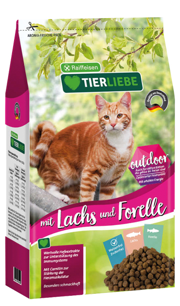 Raiffeisen TIERLIEBE Katze Outdoor Lachs+Forelle