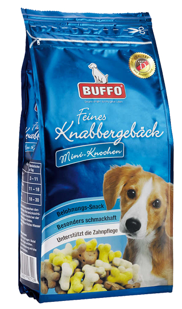 BUFFO Feines Knabbergebäck Mini Knochen 400 g