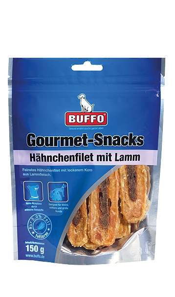 BUFFO Gourmet Snacks  Hähnchenfilet mit Lamm 150 g