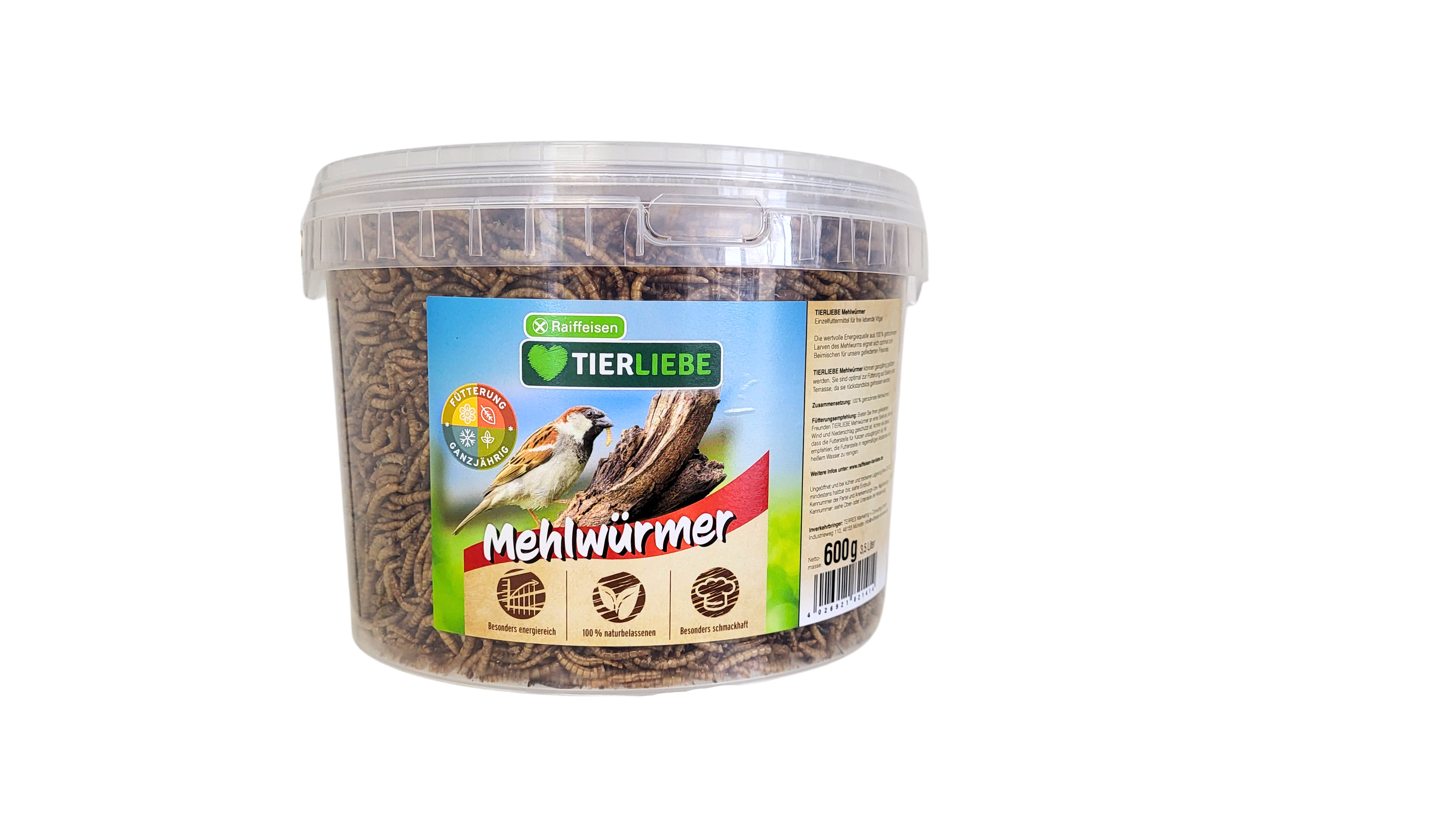 Raiffeisen TIERLIEBE Mehlwürmer Dose 600g