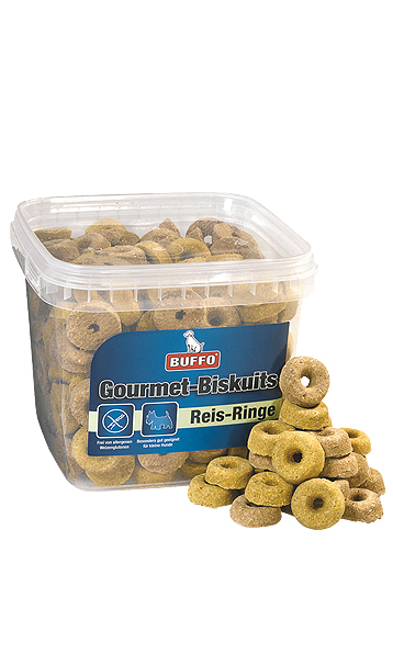 BUFFO Gourmet-Biskuits Reis-Ringe 450 g