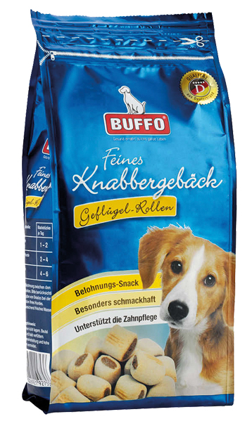 BUFFO Feines Knabbergebäck Geflügelrollen 400 g