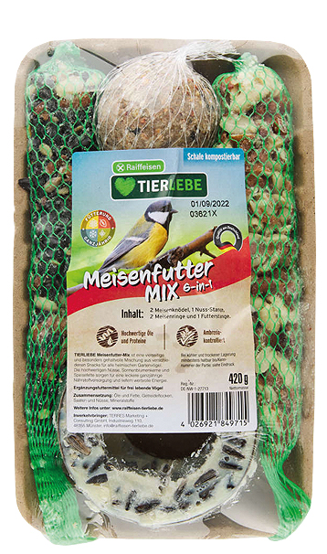 Raiffeisen TIERLIEBE Meisenfutter Schale 6-in-1