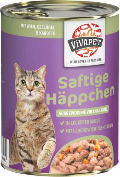 ViVAPET Saftige Häppchen Wild, Geflügel, Karotten