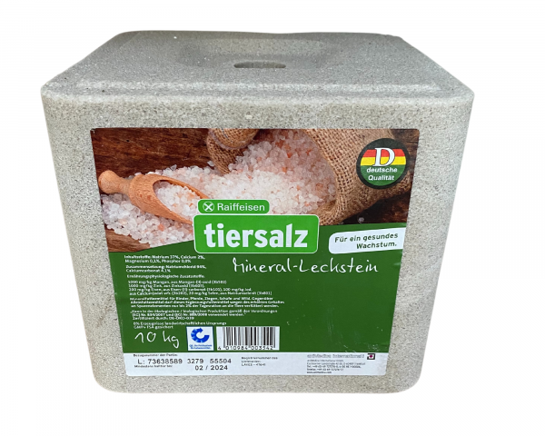 Mineral-Leckstein Raiffeisen Tiersalz 10 kg