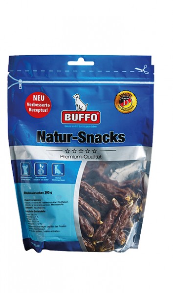 BUFFO Natur-Snacks Rinderwürstchen 300 g