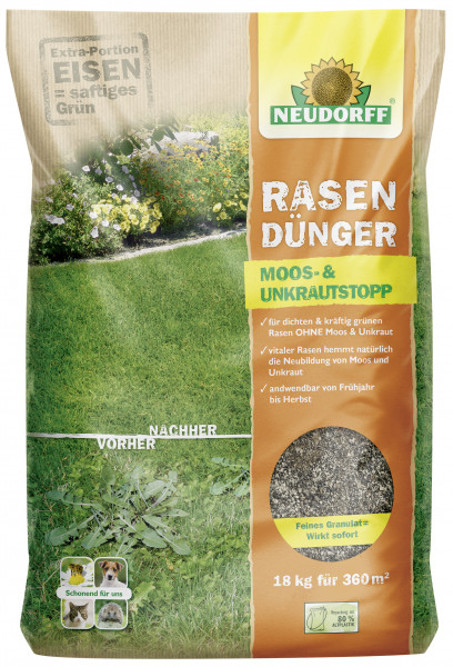 Neudorff Rasendünger Moos und Unkrautstopp 18kg