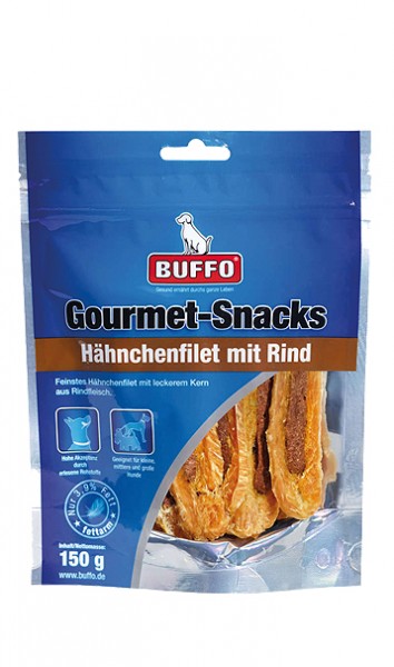 BUFFO Gourmet Snacks Hähnchenfilet mit Rind 150 g