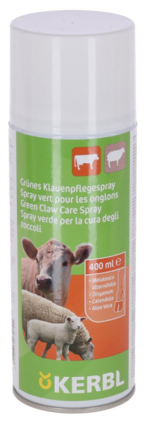 Grünes Klauenpflegespray für Rinder und Schafe