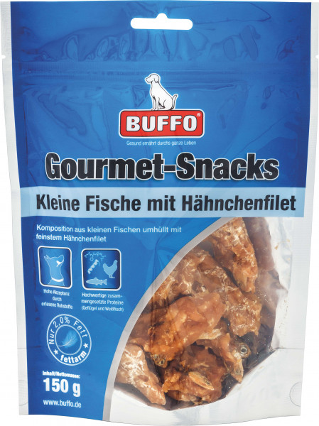 BUFFO Gourmet-Snacks Kleine Fische mit Hähnchen 150g