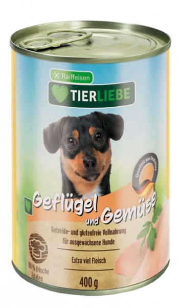 Raiffeisen TIERLIEBE Hund getreidefrei Geflügel+Gemüse